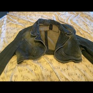 Crop jean jacket